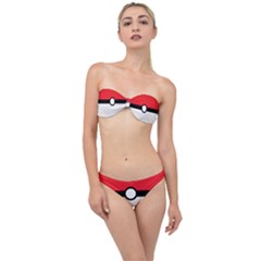 Poke Ball Classic Bandeau Bikini Set by raeraeshescrafty