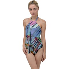 Chaos In Colour  Go With The Flow One Piece Swimsuit by ArtByAng