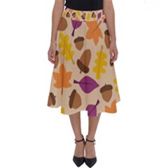 Acorn Pattern Perfect Length Midi Skirt by Hansue