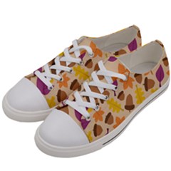 Acorn Pattern Women s Low Top Canvas Sneakers by Hansue