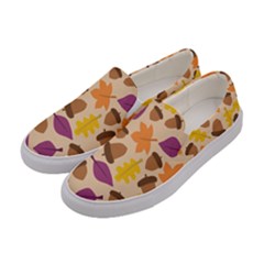 Acorn Pattern Women s Canvas Slip Ons by Hansue