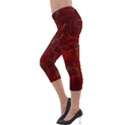 Abstract Pattern Color Shape Lightweight Velour Capri Leggings  View3