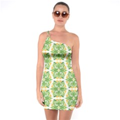 Pattern Abstract Decoration Flower One Soulder Bodycon Dress by Nexatart
