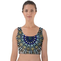 Pattern Art Form Architecture Velvet Crop Top by Nexatart