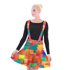 Pattern Texture Background Color Suspender Skater Skirt by Nexatart