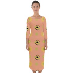 Bee A Bug Nature Quarter Sleeve Midi Bodycon Dress by Nexatart