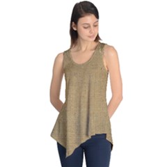 Burlap Coffee Sack Grunge Knit Look Sleeveless Tunic by dressshop