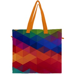 Vivid Colors Geometric Pattern Canvas Travel Bag by PKHarrisPlace