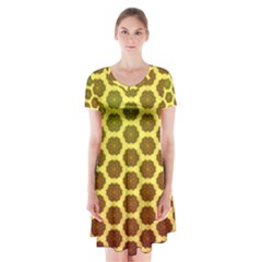 Digital Art Art Artwork Abstract Short Sleeve V-neck Flare Dress by Sapixe