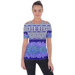 Purple Periwinkle Tales Of 2 Cities Shoulder Cut Out Short Sleeve Top by 1dsignmovesu