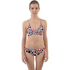 Square Objects Future Modern Wrap Around Bikini Set by Sapixe