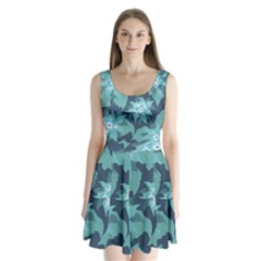 Graphic Design Wallpaper Abstract Split Back Mini Dress  by Sapixe