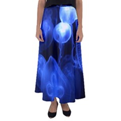 Jellyfish Sea Diving Sea Animal Flared Maxi Skirt by Sapixe