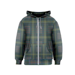 Plaid Pencil Crayon Pattern Kids  Zipper Hoodie by emilyzragz
