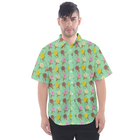 Roses Are Neapolitan Ice Cream Men s Short Sleeve Shirt by emilyzragz