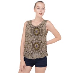 Moon Shine Over The Wood In The Night Of Glimmering Pearl Stars Bubble Hem Chiffon Tank Top by pepitasart