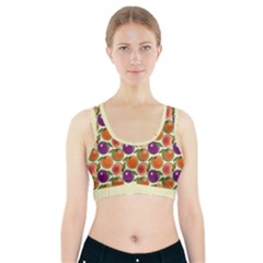 Fruit Tree Salad Pattern Sports Bra With Pocket by emilyzragz