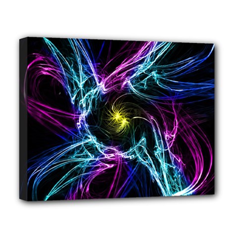 Abstract Art Color Design Lines Deluxe Canvas 20  X 16  (stretched) by Sapixe