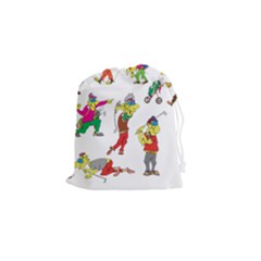 Golfers Athletes The Form Of Drawstring Pouch (small) by Sapixe