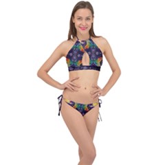 Phronesis Awareness Philosophy Cross Front Halter Bikini Set by Sapixe