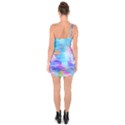 Background Drips Fluid Colorful One Soulder Bodycon Dress View2