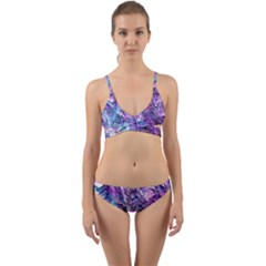 Background Peel Art Abstract Wrap Around Bikini Set by Sapixe