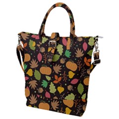 Thanksgiving Pattern Buckle Top Tote Bag by Valentinaart
