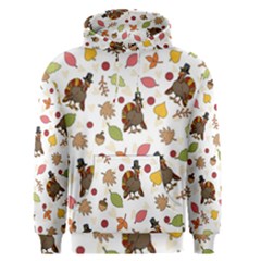 Thanksgiving Turkey Pattern Men s Pullover Hoodie by Valentinaart
