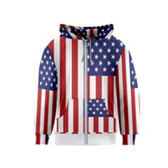 Us Flag Stars And Stripes Maga Kids  Zipper Hoodie by snek