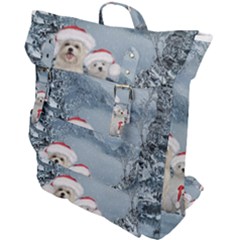 Christmas, Cute Dogs And Squirrel With Christmas Hat Buckle Up Backpack by FantasyWorld7