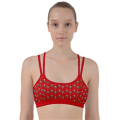 Trump Wrait Pattern Make Christmas Great Again Maga Funny Red Gift With Snowflakes And Trump Face Smiling Line Them Up Sports Bra by snek