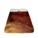 Cosmic Astronomy sky with stars orange brown and yellow Fitted Sheet (Full/ Double Size) View1
