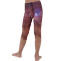 Cosmic Astronomy sky with stars orange brown and yellow Kids  Lightweight Velour Capri Leggings  View4