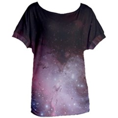 Eagle Nebula Wine Pink And Purple Pastel Stars Astronomy Women s Oversized Tee by genx