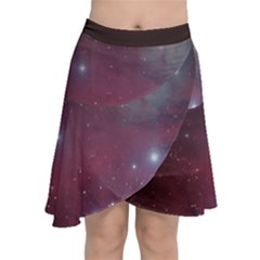 Christmas Tree Cluster Red Stars Nebula Constellation Astronomy Chiffon Wrap Front Skirt by genx
