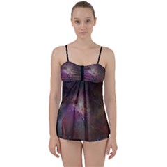 Orion Nebula Star Formation Orange Pink Brown Pastel Constellation Astronomy Babydoll Tankini Set by genx