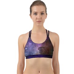 Carina Nebula Ngc 3372 The Grand Nebula Pink Purple And Blue With Shiny Stars Astronomy Back Web Sports Bra by genx