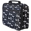 Tape Cassette 80s Retro GenX Pattern black and White Full Print Lunch Bag View4