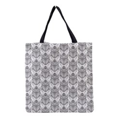 Scarab Pattern Egyptian Mythology Black And White Grocery Tote Bag by genx