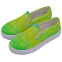 Fluorescent Yellow And Pink Abstract Garden Foliage Kids  Canvas Slip Ons View2