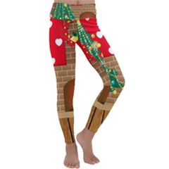 Christmas Room Living Room Kids  Lightweight Velour Classic Yoga Leggings by Wegoenart