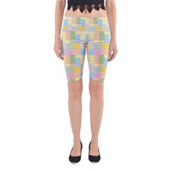 Lego Background Yoga Cropped Leggings by Wegoenart