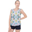 Graphic Design Geometry Shape Pattern Geometric Bubble Hem Chiffon Tank Top View1