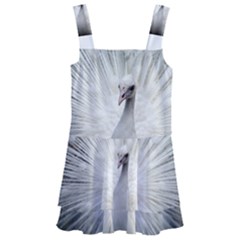 Peacock White Bird Nature Kids  Layered Skirt Swimsuit by Wegoenart