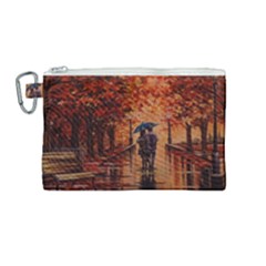 Unspoken Love  Canvas Cosmetic Bag (medium) by ArtByThree