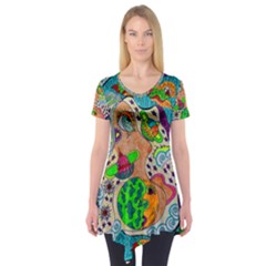 Supersonic Mystic Short Sleeve Tunic  by chellerayartisans