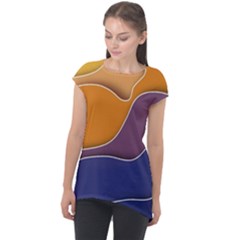 Autumn Copyspace Wallpaper Cap Sleeve High Low Top by Simbadda