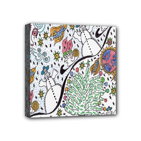 Sledscape Mini Canvas 4  X 4  (stretched) by chellerayartisans