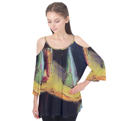 Cosmicchristmastree Flutter Tees by chellerayartisans