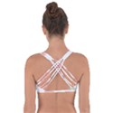 Tulip red and white pen drawing Got No Strings Sports Bra View2